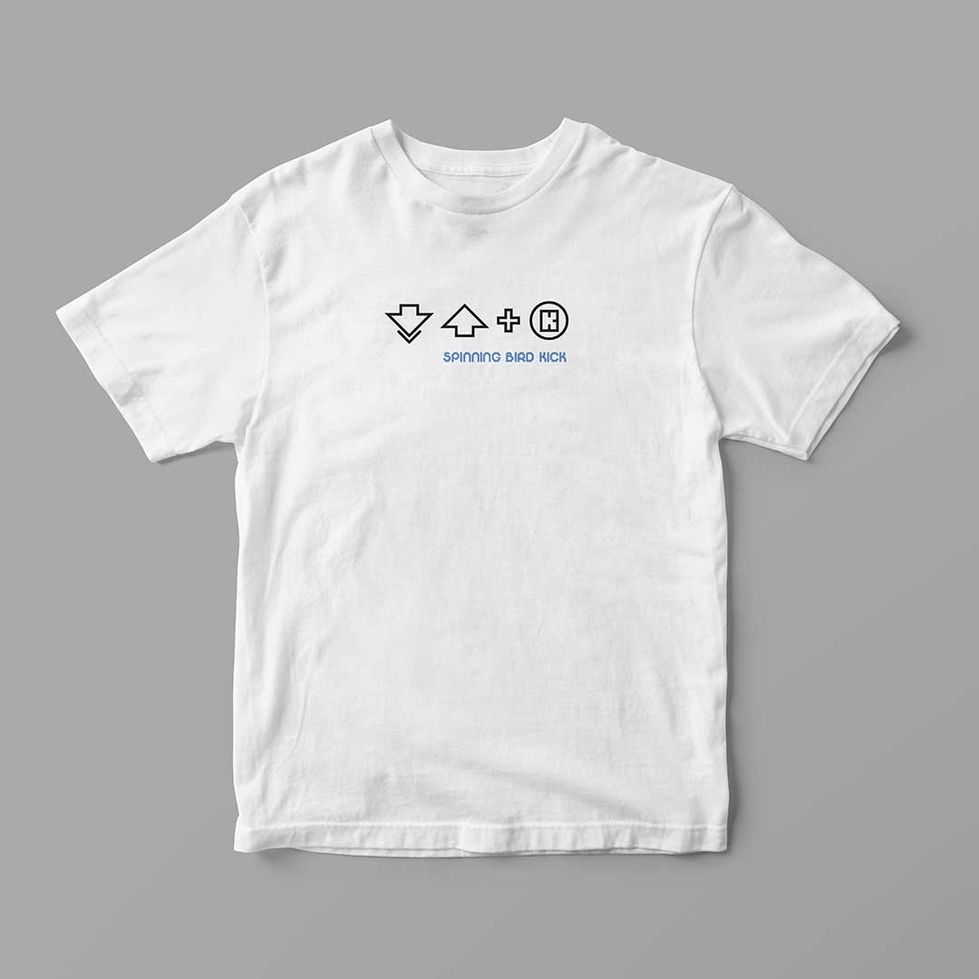 Multiplatform_StreetFighter_SpinningBirdKick_MockUp_Flat_WhiteTee